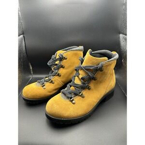 Clarks Collection‎ Faralyn Alpha Cushion Lace Boots Womens Sz 8W Gold Tan Suede